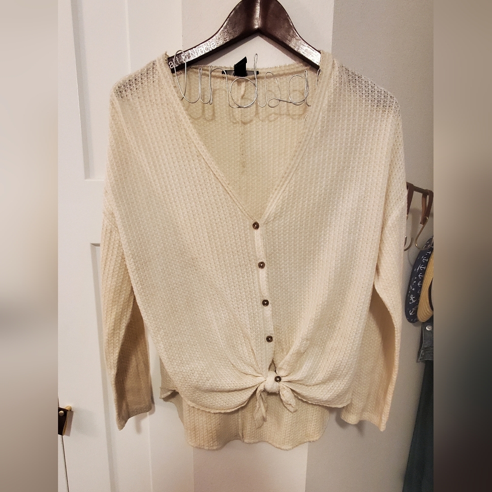 Cream colored button down